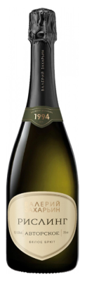 Вино игристое Белое Брют Valery Zaharin Avtorskoe Riesling Brut 2024 0,75 л фото