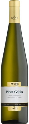 Вино Белое Сухое Cavit Mastri Vernacoli Pinot Grigio Trentino 2024 0,75 л фото