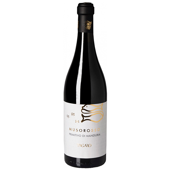 Вино Красное Сухое Tagaro Muso Rosso Primitivo di Manduria 2021 0,75 л фото