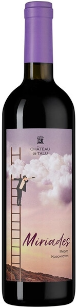 Вино Красное Сухое Chateau de Talu Miriades Merlot Krasnostop Kuban Gelendzhik 2022 0,75 л фото