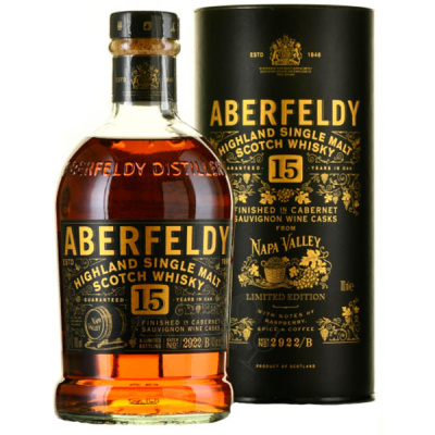 Виски Aberfeldy 15 Years Old Single Malt Highland in tube 0,70 л фото