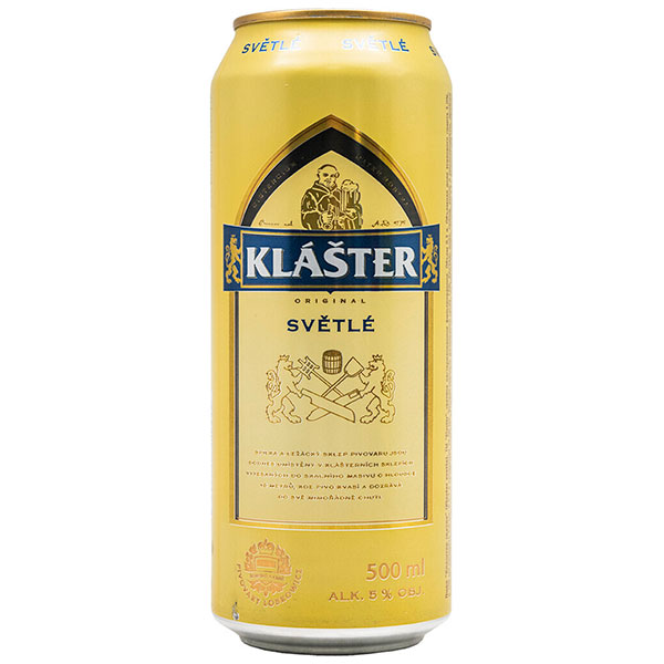 Пиво Klaster Svetle in can 0,50 л фото