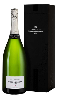 Вино игристое Белое Брют Pierre Gimonnet & Fils Cuis Premier Cru Blanc de Blancs Brut Champagne in gift box 2020 1,5 л фото