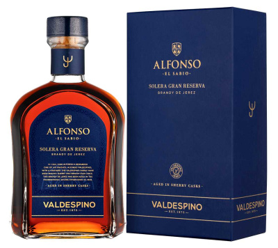Бренди Valdespino Alfonso El Sabio Solera Gran Reserva in gift box 2019 0,7 л фото