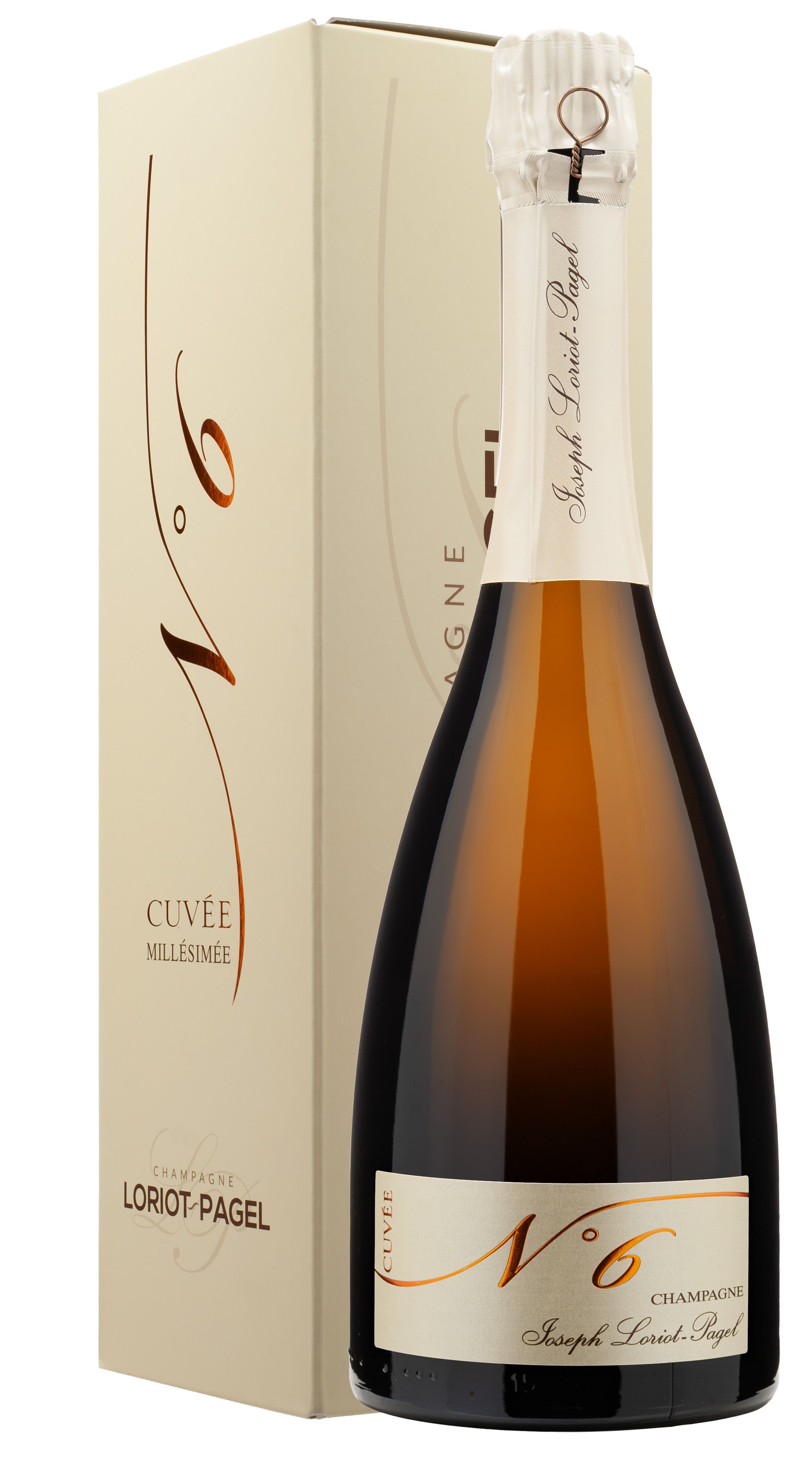 Шампанское Белое Брют Loriot-Pagel Cuvee №6 Champagne in gift box 2014 0,75 л фото