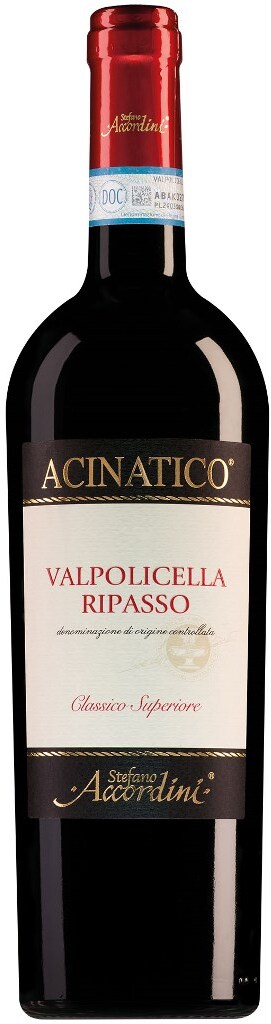 Вино Красное Полусухое Stefano Accordini Acinatico Valpolicella Ripasso Classico Superiore 2023 0,75 л фото