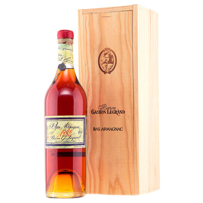Арманьяк Baron G. Legrand Bas Armagnac in wooden box 1980 0,7 л фото