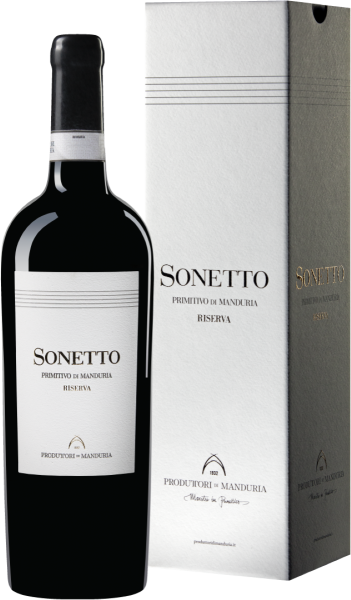 Вино Продуттори Вини Мандурия Сонетто Ризерва 2019 Красное Сухое 16% 0,75 л фото