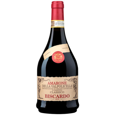 Вино Красное Полусухое Biscardo Amarone della Valpolicella Classico 2018 0,75 л фото