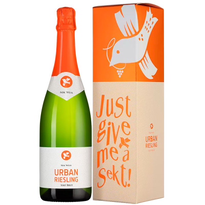 Вино игристое Белое Брют Nik Weis Urban Riesling Sekt Brut 0,75 л фото