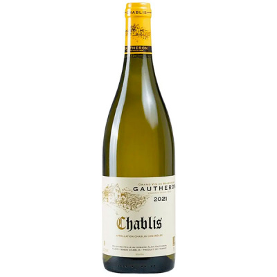 Вино Белое Сухое Gautheron Chablis 2021 0,75 л фото