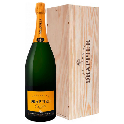 Вино игристое Белое Брют Drappier Carte d'Or Brut Champagne in wooden box 2016 3 л фото