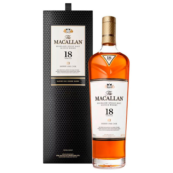 Виски Macallan Sherry Oak Cask 18 Years Old Single Malt Speyside in gift box 0,7 л фото