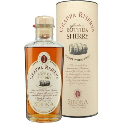 Граппа Sibona Riserva Sherry Wood Finish in tube 0,50 л фото