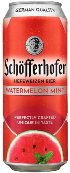 Пиво Schofferhofer Watermelon Mint in can 0,5 л фото