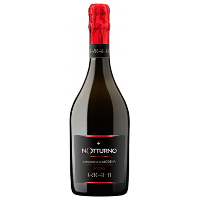 Вино игристое Красное Сухое Righi Notturno Scuro Lambrusco di Modena 0,75 л фото