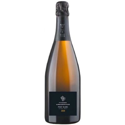 Вино игристое Белое Экстра Брют Usadba Divnomorskoe Pinot Blanc Extra Brut 2020 0,75 л фото