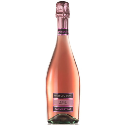 Вино игристое Розовое Брют San Martino Prosecco Rose Extra Dry 0,75 л фото