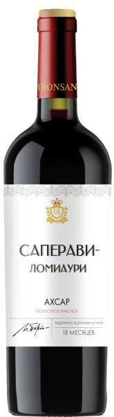 Вино Ахсар Саперави - Ломиаури 2020 красное полусухое 13% 0,75 л фото