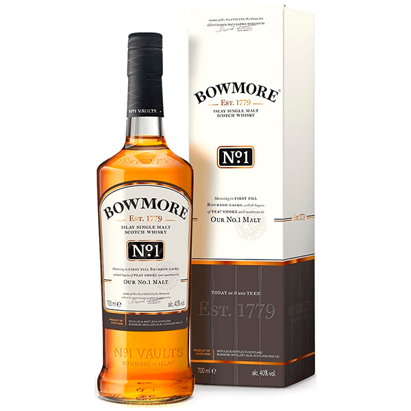 Виски Bowmore № 1 Single Malt Islay in gift box 0,7 л фото