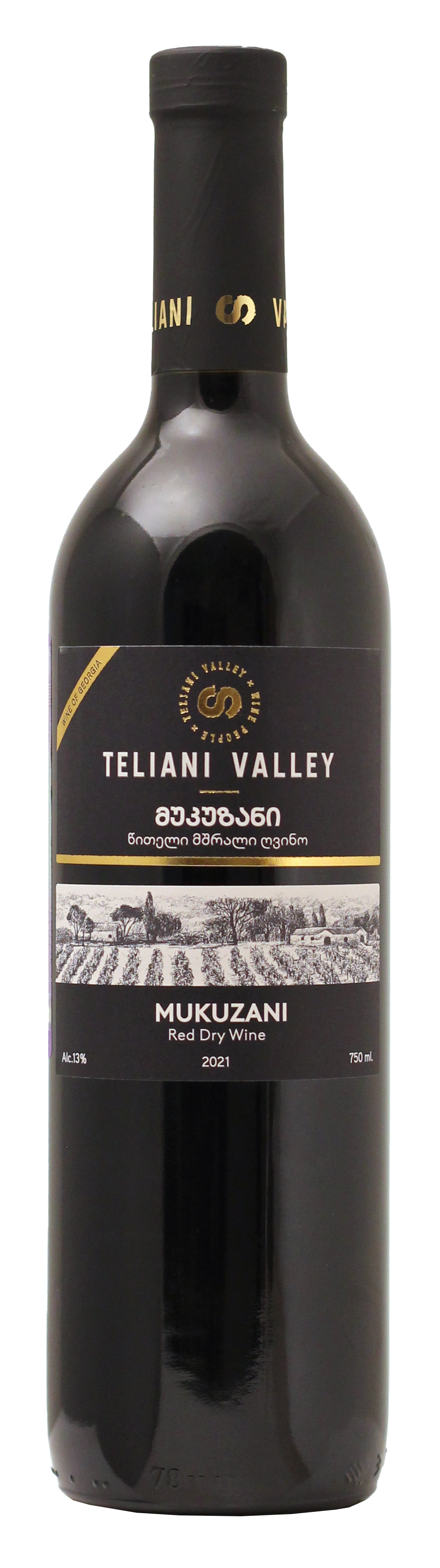 Вино Красное Сухое Teliani Valley Mukuzani 2021 0,75 л фото