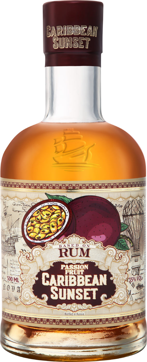 Ром Caribbean Sunset Passion Fruit 0,5 л фото
