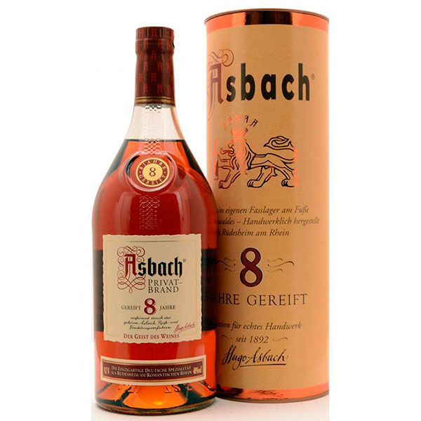 Бренди Asbach Privatbrand 8 Jahre in tube 0,7 л фото