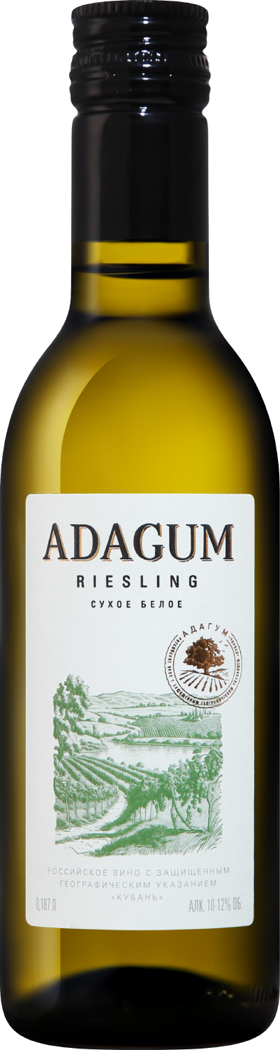 Вино Белое Сухое Adagum Riesling Kuban 0,187 л фото