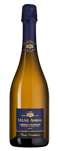 Вино игристое Белое Брют Veuve Ambal Cuvee Excellence Brut Cremant de Bourgogne 2022 0,75 л фото
