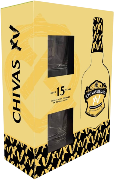 Виски Chivas Regal XV with 2 glasses in gift box 0,75 л фото