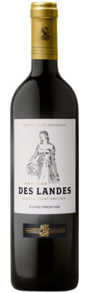 Вино Красное Сухое Chateau des Landes Cuvee Prestige Lussac-Saint-Emilion 2019 0,75 л фото