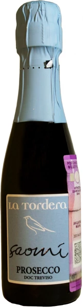 Вино игристое Белое Брют La Tordera Saomi Prosecco Treviso Brut 0,2 л фото