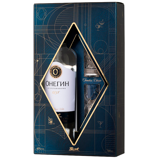 Водка Onegin with 2 shots in gift box 0,7 л фото