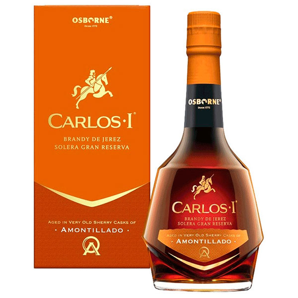 Бренди Osborne Carlos I Amontillado Brandy de Jerez in gift box 0,7 л фото