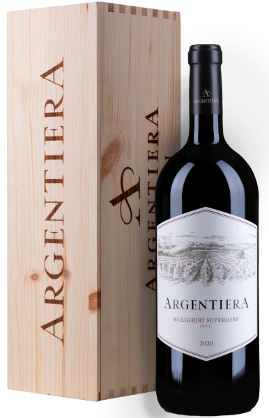 Вино Красное Сухое Tenuta Argentiera Bolgheri Superiore in wooden box 2022 1,5 л фото