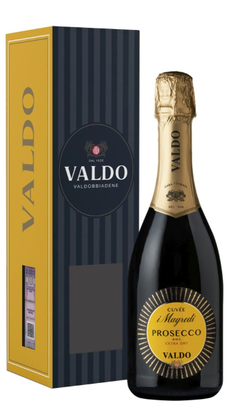 Вино игристое Белое Сухое Valdo Сuvee I Magredi Prosecco Extra Dry in gift box 2024 0,75 л фото