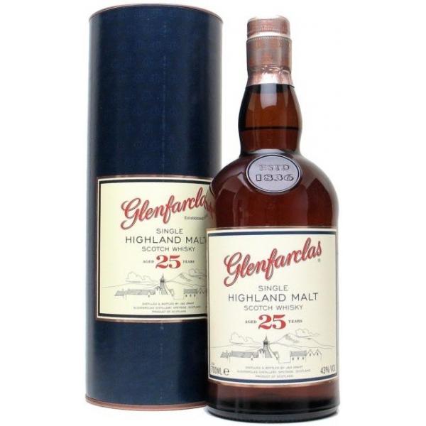 Виски Glenfarclas 25 years old Single Malt Speyside in tube 0,75 л фото