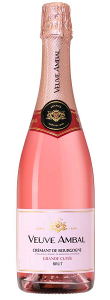 Вино игристое Розовое Брют Veuve Ambal Grande Cuvee Rose Cremant de Bourgogne Brut 2023 0,75 л фото