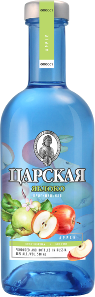 Водка Царская Оригинальная Яблоко 38% 0,5 л фото