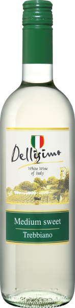 Вино Белое Полусладкое Casa Vinicola Caldirola Dellisimo Trebbiano Rubicone 2021 0,75 л фото