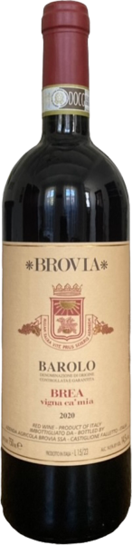 Вино Красное Сухое Brovia Brea Vigna Ca'Mia Barolo 2020 0,75 л фото