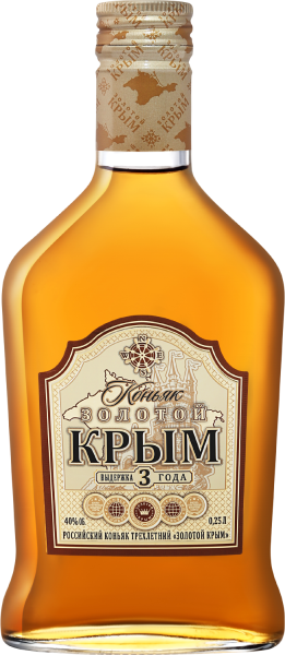 Бренди Золотой Крым 3 года 40% 0,25 л фото