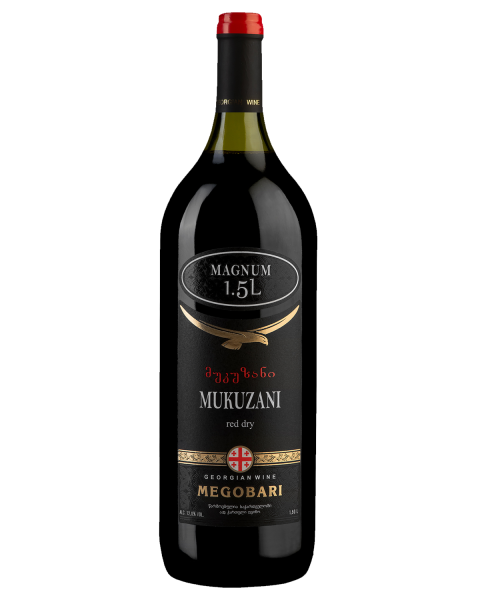 Вино Красное Сухое Megobari Mukuzani 2021 1,5 л фото