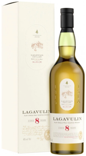 Виски Lagavulin 8 Years Old Single Malt Islay in gift box 0,7 л фото