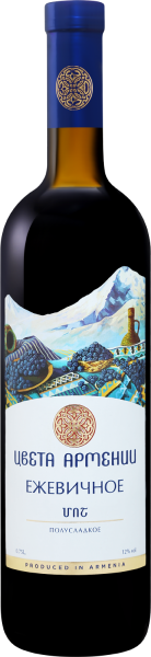 Плодовое вино Мргашен Цвета Армении Ежевичное Вино полусладкое 12% 0,75 л фото