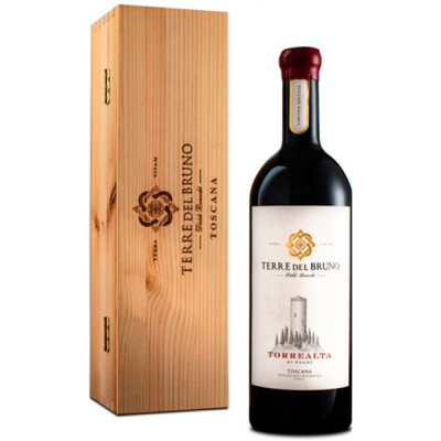 Вино Красное Сухое Terre del Bruno Torrealta Toscana in wooden box 2020 0,75 л фото