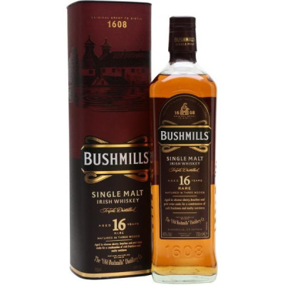 Виски Bushmills 16 Years Old Single Malt in tube 0,7 л фото