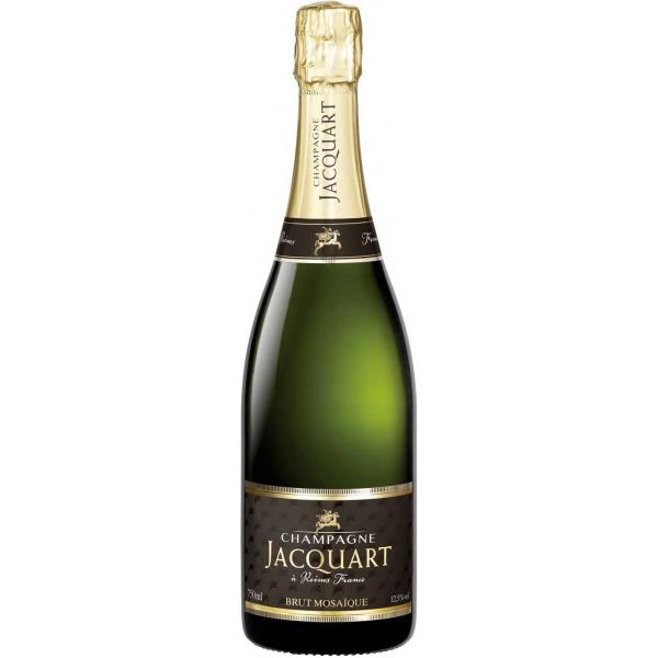 Вино игристое Белое Брют Jacquart Mosaique Brut Champagne with 2 glasses in gift box 0,75 л фото