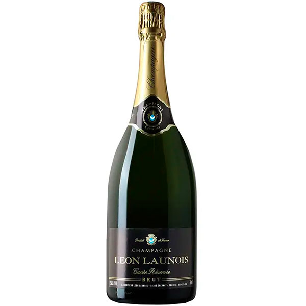 Вино игристое Белое Брют Leon Launois Cuvee Reservee Brut Champagne 1,5 л фото