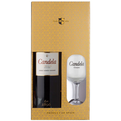 Херес Lustau Candela Cream with 1 glass in gift box 0,75 л фото